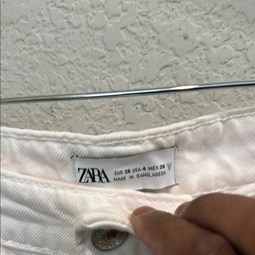 Zara White Wide-Leg Jeans size 4 - Picture 7 of 14